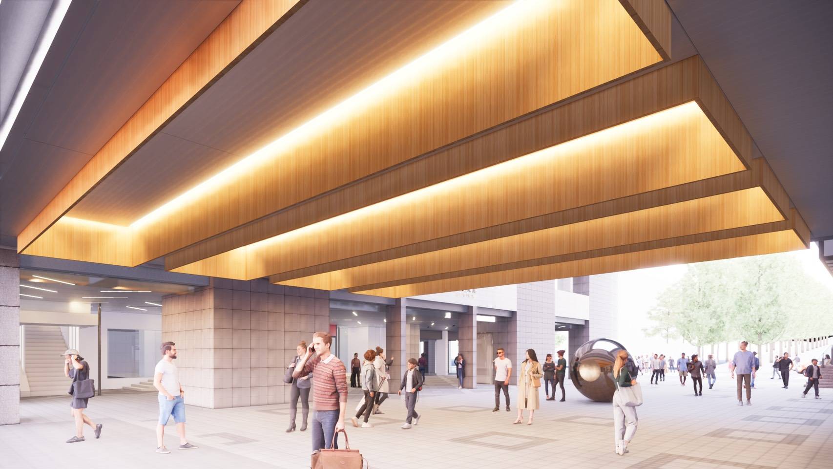 日吉駅リニューアル工事 銀杏並木と共に歩む